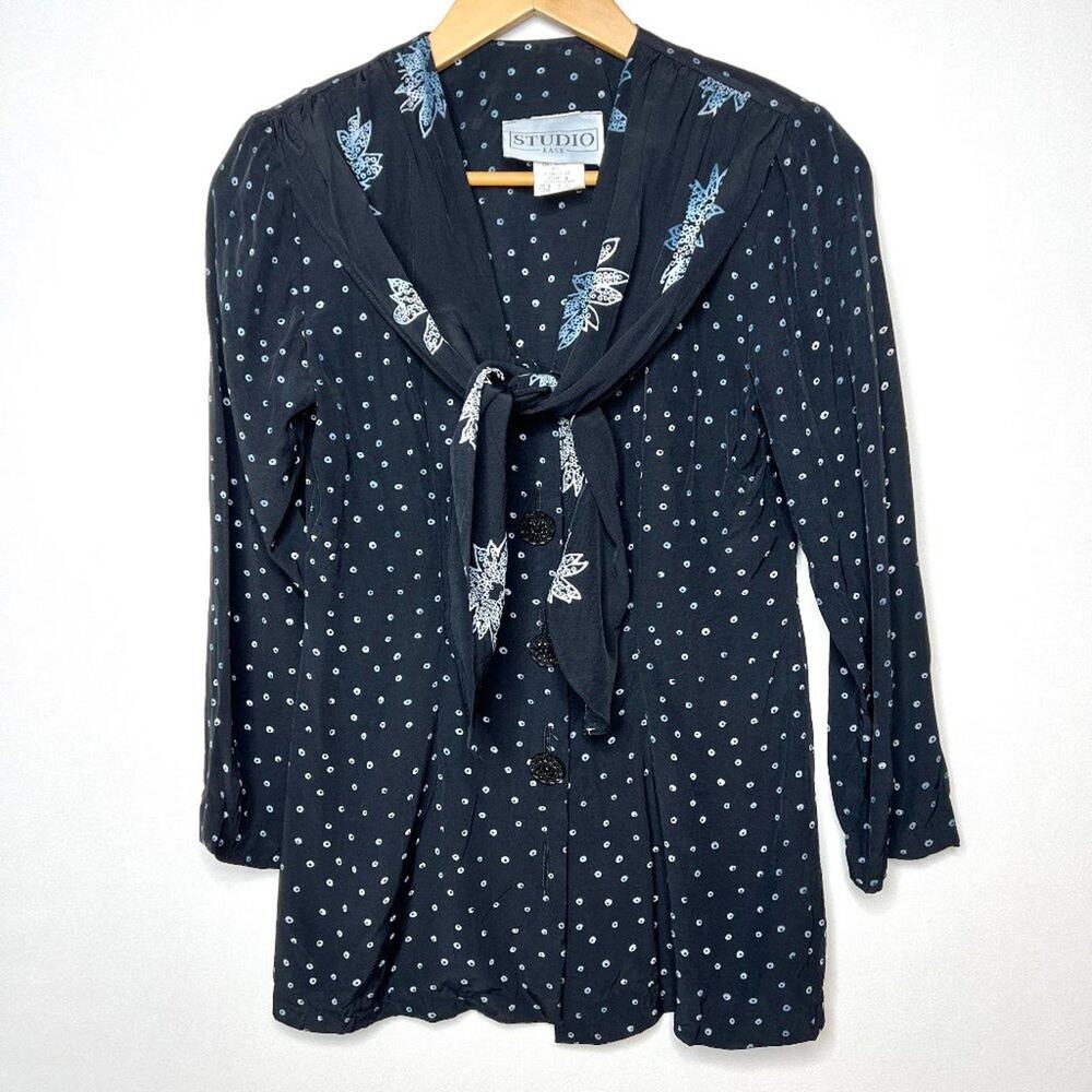 Vintage Studio Ease Funky Mixed Print Blazer 4/Small